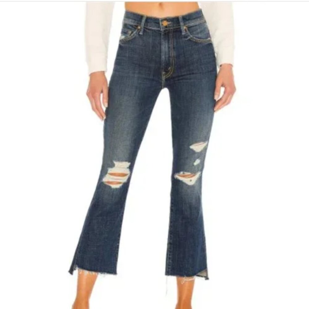 MOTHER | The Insider Crop Step Fray Jeans (Wicked Wildflower) - Size 26